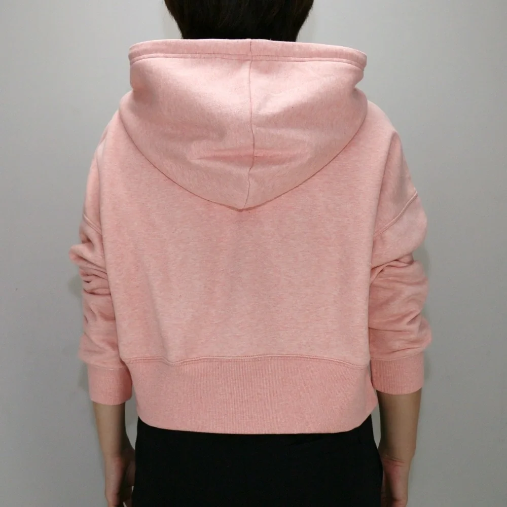 NWT ADIDAS ORIGINALS WOMENS COEEZE CROPPED HOODIE PINK DU2353 - Picture 6 of 9